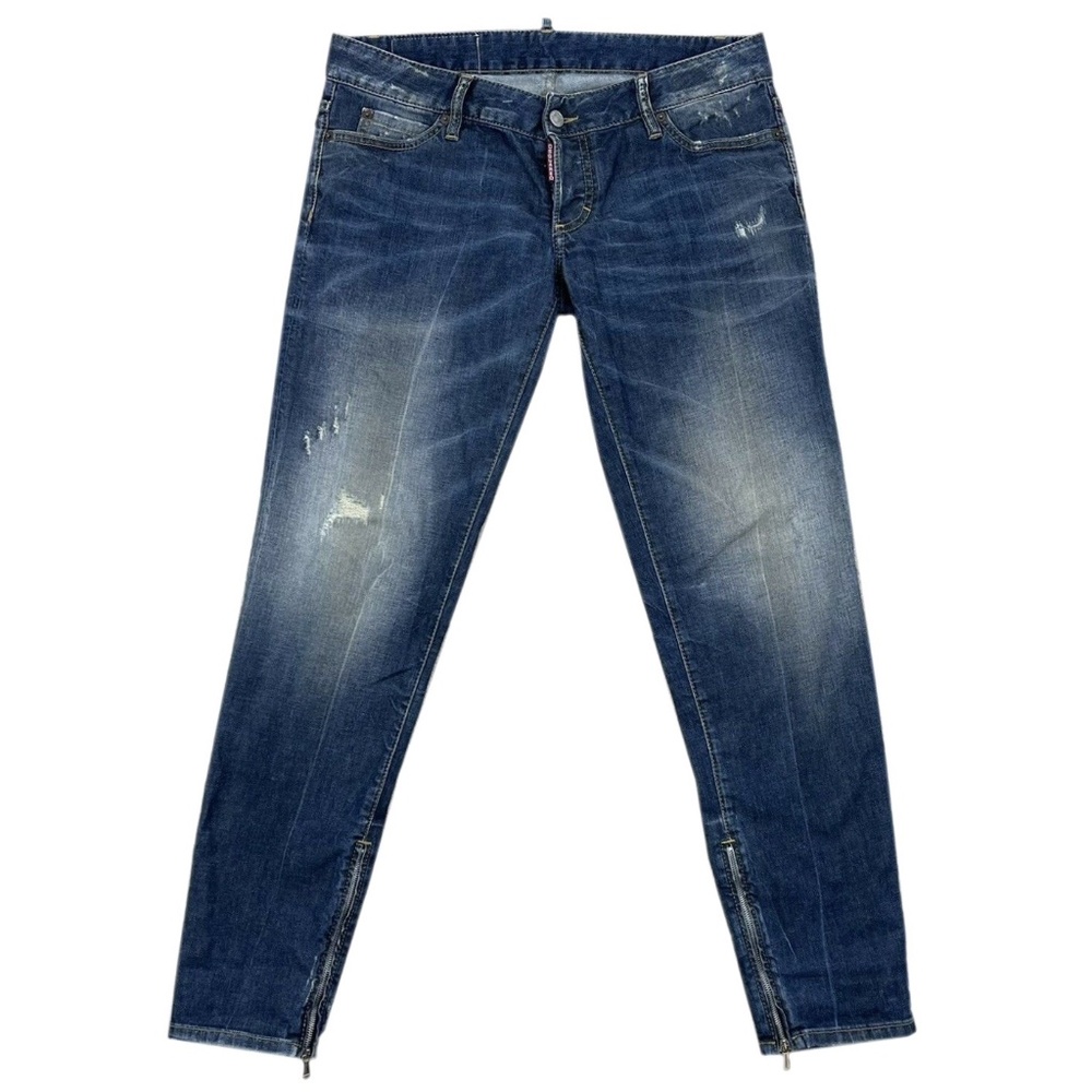 DSQUARED Distressed Cropped Jeans Italy 34 x 30